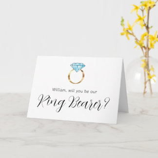 Wirst du unser Ringträger sein - Blauer Diamantrin Karte