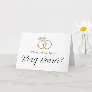 Wirst du unser Ringträger sein Diamantringe Karte