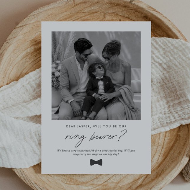 Wirst du unser Ringträger sein - handgeschriebener Einladung (Zazzle Will You Be Our Ring Bearer Handwritten Proposal Invitation)