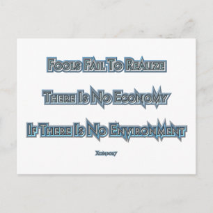 Wirtschaft gegen Umwelt Postkarte