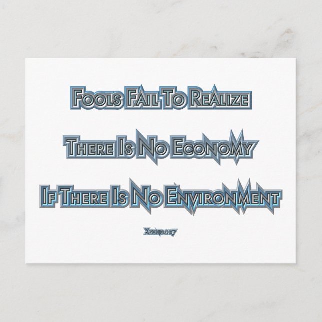 Wirtschaft gegen Umwelt Postkarte (Vorderseite)