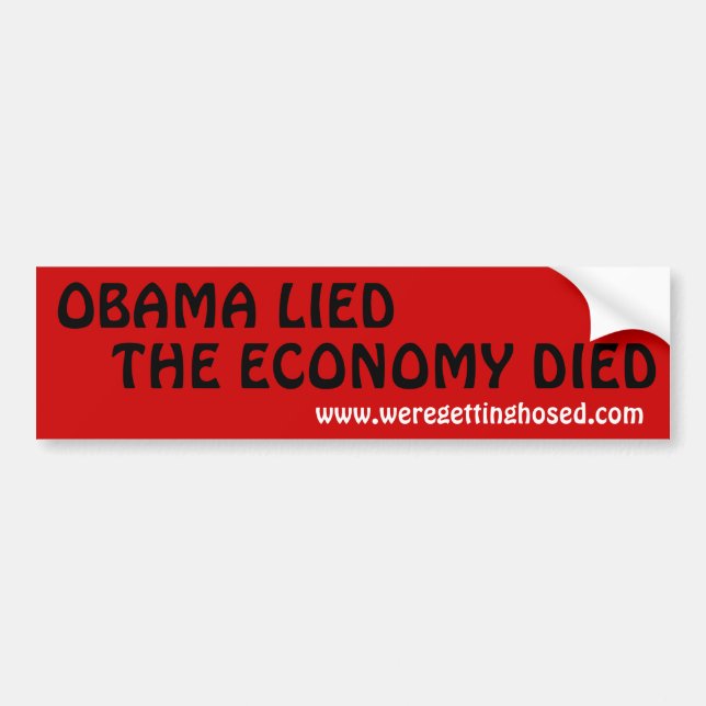 WIRTSCHAFT OBAMA LIED-THE STARB AUTOAUFKLEBER (Vorne)