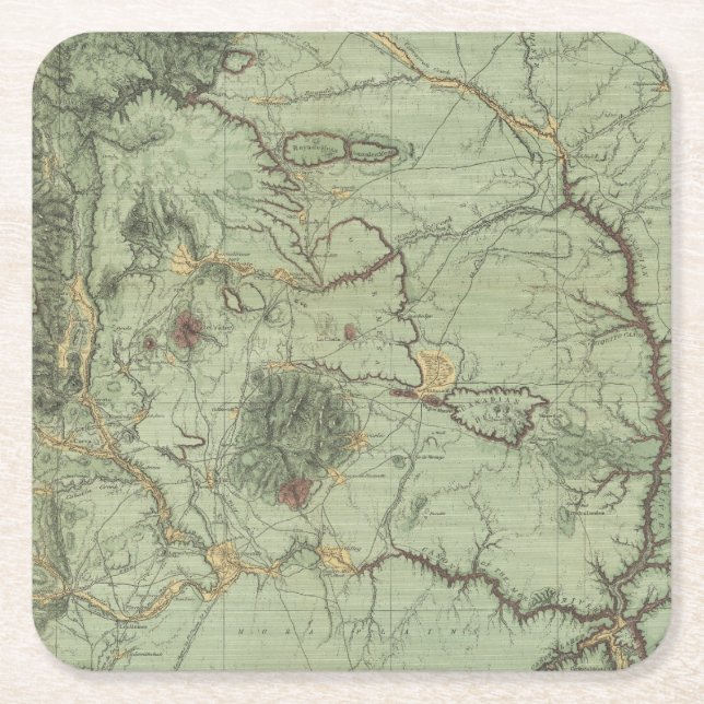 Wirtschaftliche Eigenschaften des New Mexiko Rechteckiger Pappuntersetzer (Vorderseite)