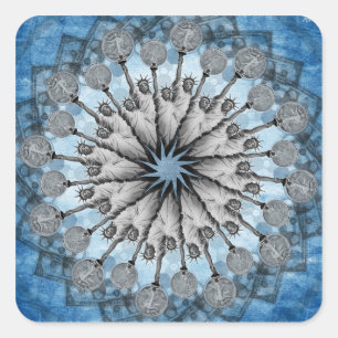 Wirtschaftsfreiheit Quadratischer Aufkleber