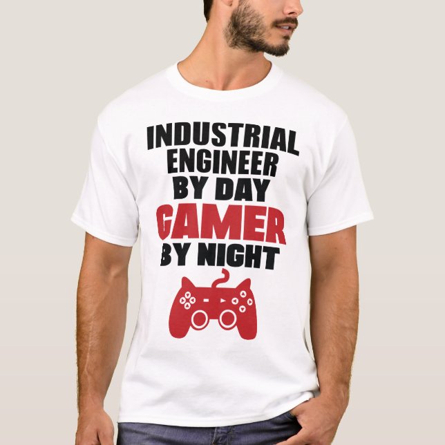 Wirtschaftsingenieur durch Tagesgamer bis zum T-Shirt (Vorderseite)