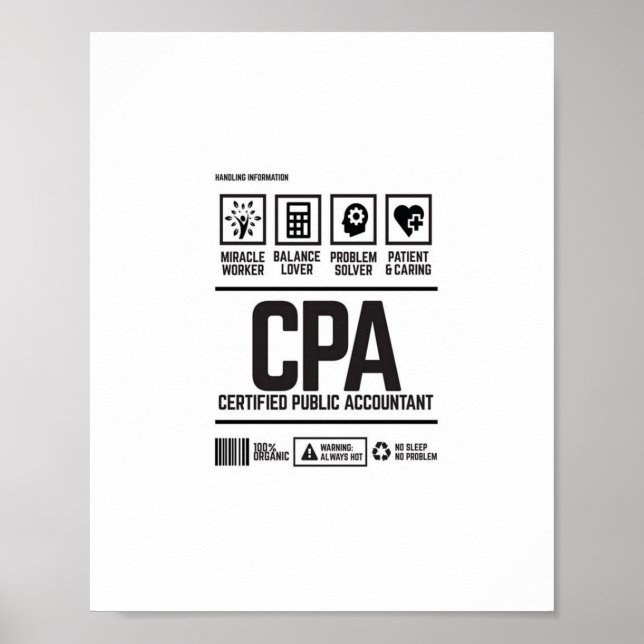 Wirtschaftsprüfer (CPA) Poster (Vorne)