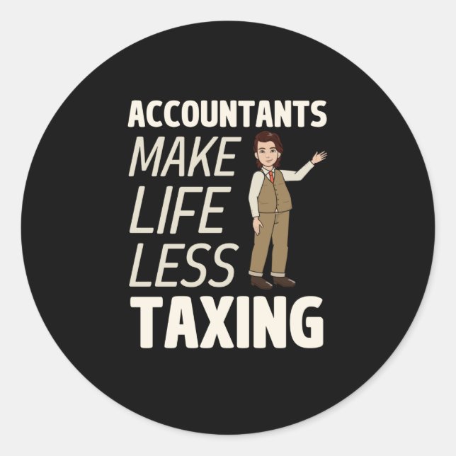 Wirtschaftsprüfer machen die klassische Runde S fü Runder Aufkleber (Vorderseite)