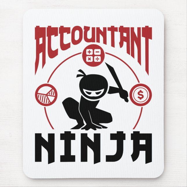 Wirtschaftsprüfer Ninja RechnungsführungsCPA Mousepad (Vorne)