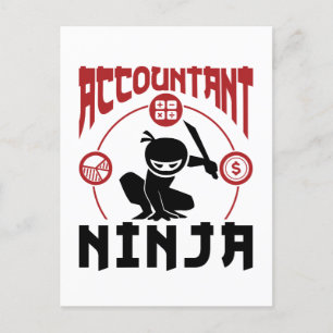Wirtschaftsprüfer Ninja RechnungsführungsCPA Postkarte