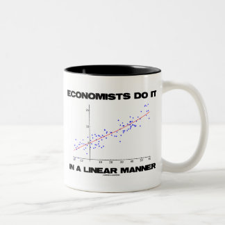 Wirtschaftswissenschaftler tun es in einer zweifarbige tasse