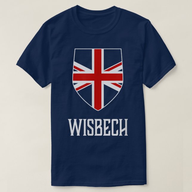 Wisbech, England, British Union Jack UK T-Shirt (Design vorne)
