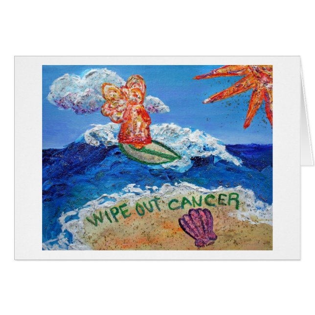 Wischen Sie den Krebs Engel Art Custom Greeting Ca (Vorderseite (Horizontal))