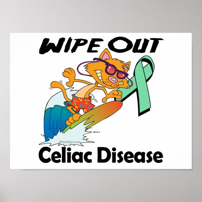 Wischen Sie die Celiac-Krankheit aus Poster (Vorne)
