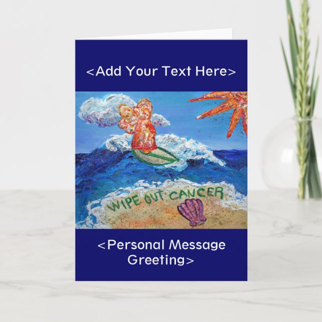 Wischen Sie die Grußkarte für den Krebs-Engel ab ( Karte (Vorderseite)