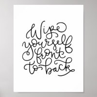 Wischen Sie sich selbst vor nach hinten Schönes Ba