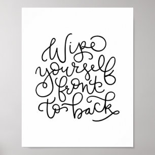 Wischen Sie sich selbst vor nach hinten Schönes Ba Poster