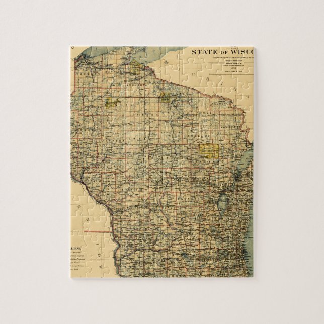 Wisconsin 1896 puzzle (Vertikal)