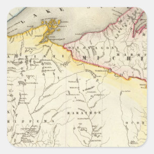 Wisconsin 6 quadratischer aufkleber