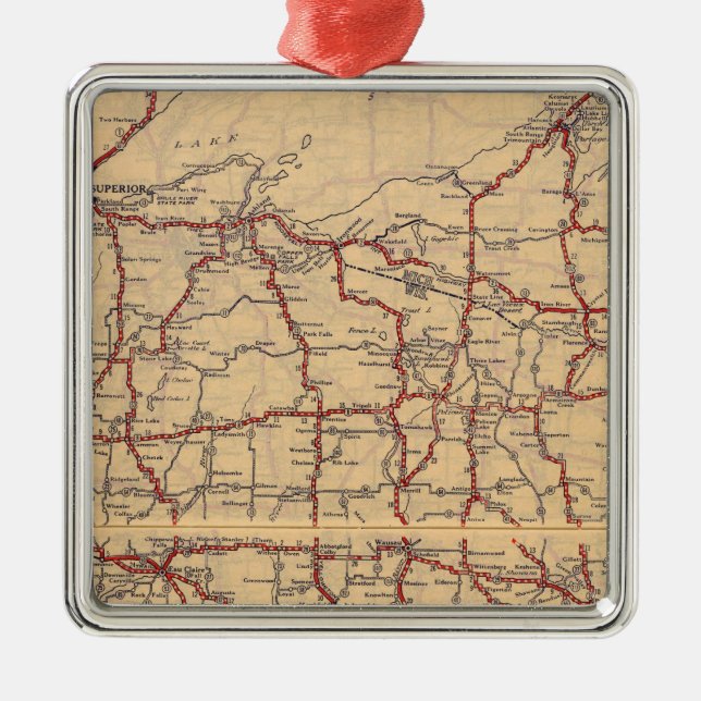 Wisconsin 6 silbernes ornament (Vorne)