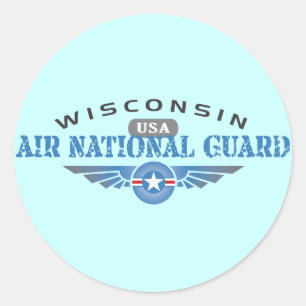 Wisconsin Air National Guard Runder Aufkleber