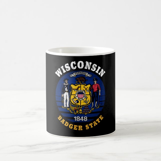 WISCONSIN BADGER STAAT FLAG KAFFEETASSE (Mittel)