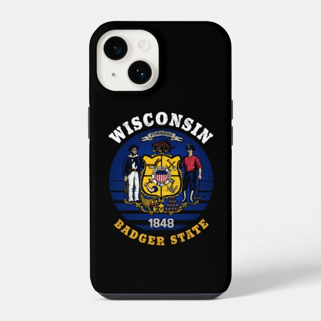 WISCONSIN BADGER STAATSFRAHNE iPhone HÜLLE (Rückseite)