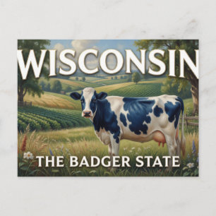 Wisconsin Badger State Farm Reise-Geschenk Postkarte
