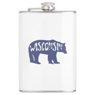 Wisconsin Bear Flachmann
