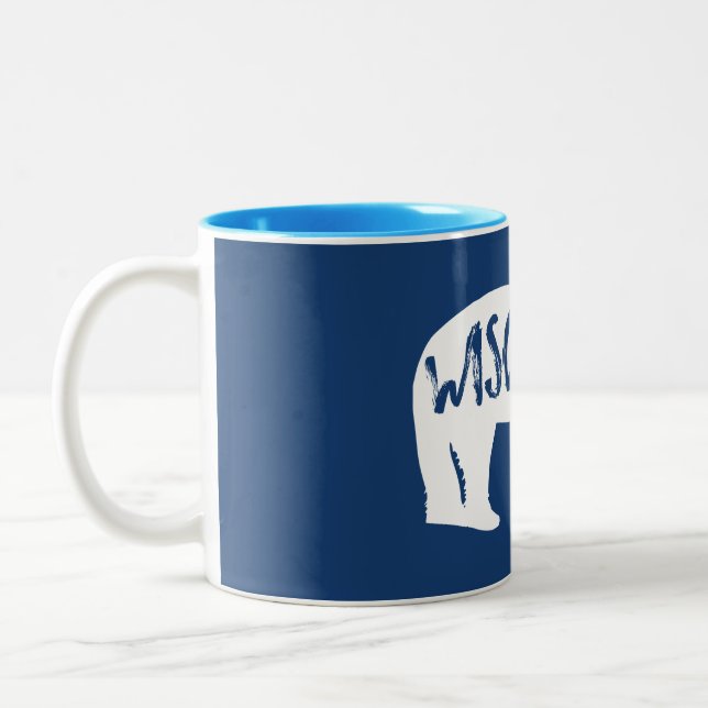 Wisconsin Bear Zweifarbige Tasse (Links)