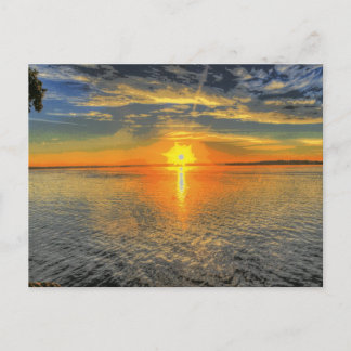 Wisconsin Beautiful Landschaftlich Sunset Lake Postkarte