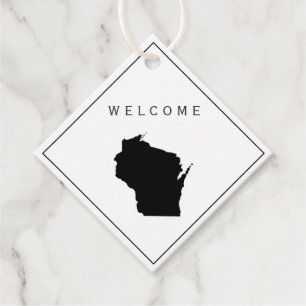 Wisconsin Begrüßungstags, Hochzeitwochenende Geschenkanhänger