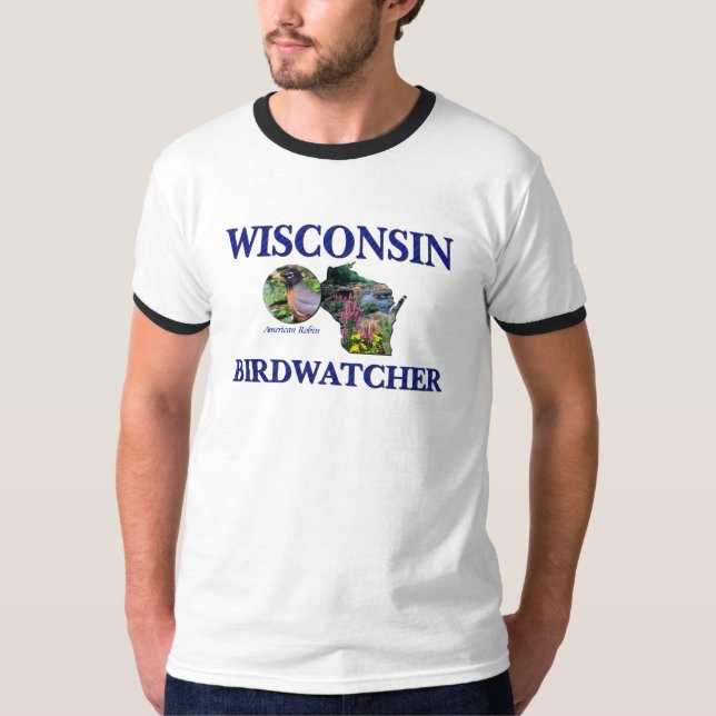Wisconsin Birdwatcher T-Shirt (Vorderseite)