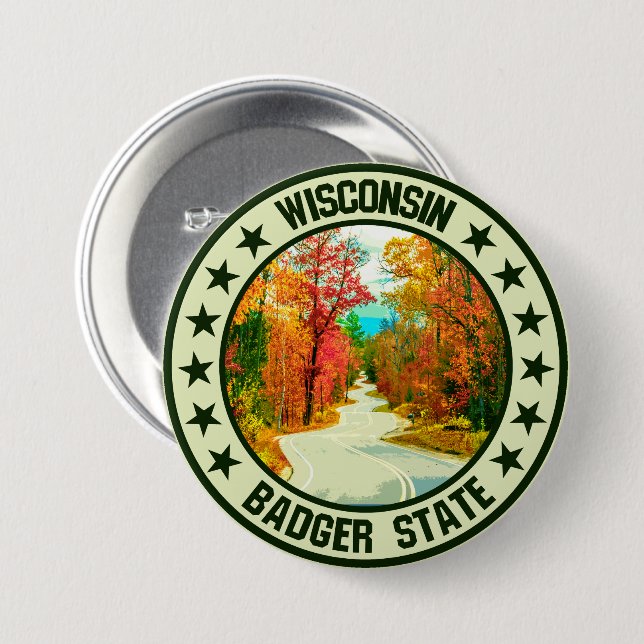 Wisconsin Button (Vorne & Hinten)
