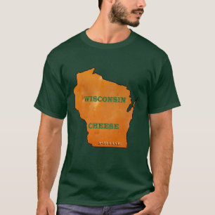 Wisconsin Cheese Pride Map Men Unisex TDZ T - Shir T-Shirt