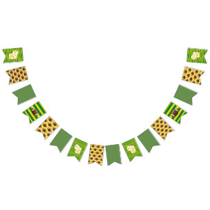 Wisconsin Cheesehead Green und Gold Flag Banner