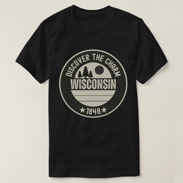 Wisconsin Cheesehead - WI Staat Souvenir T-Shirt (Design vorne)