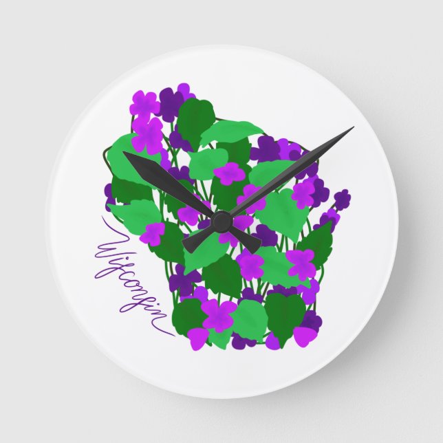 Wisconsin Clock Runde Wanduhr (Vorderseite)