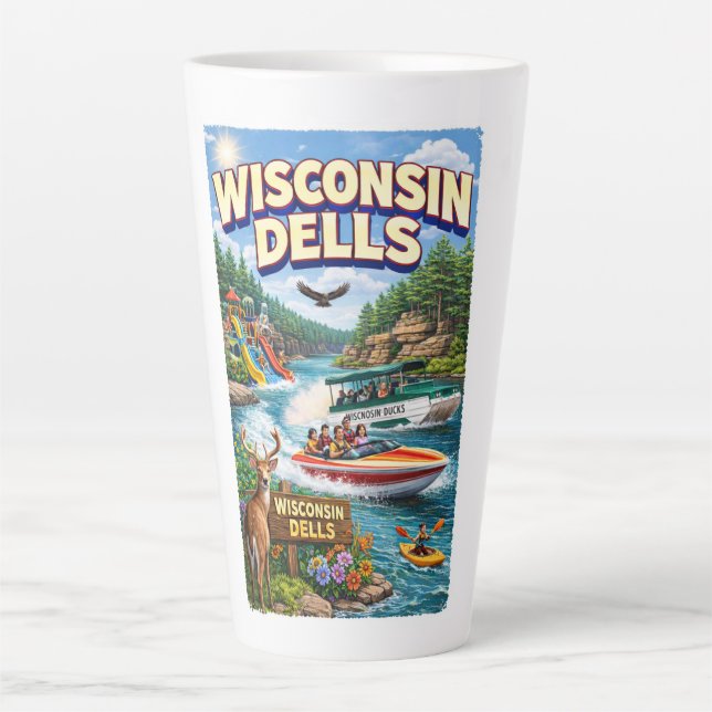 Wisconsin Dells Abenteuer – Wasserparks und Ducks Milchtasse (Vorderseite)