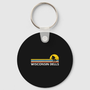 Wisconsin Dells Vintage Retro Andenken Skifahren Schlüsselanhänger