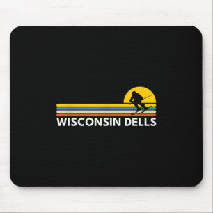 Wisconsin Dells Vintage Retro Andenken Skifahren T Mousepad