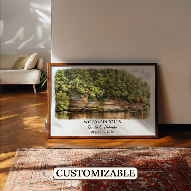 Wisconsin Dells Wisconsin Poster, Aquarell Poster (Von Creator hochgeladen)