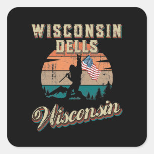 Wisconsin Dells Wisconsin Quadratischer Aufkleber