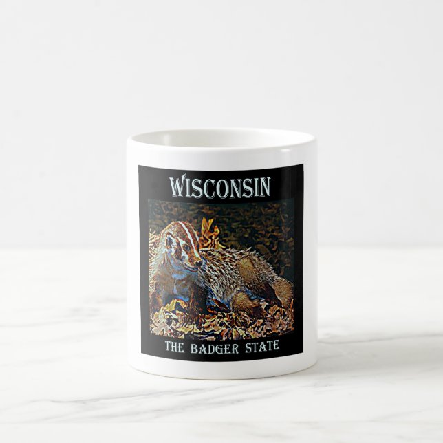 Wisconsin der Dachs-Staat Tasse (Mittel)