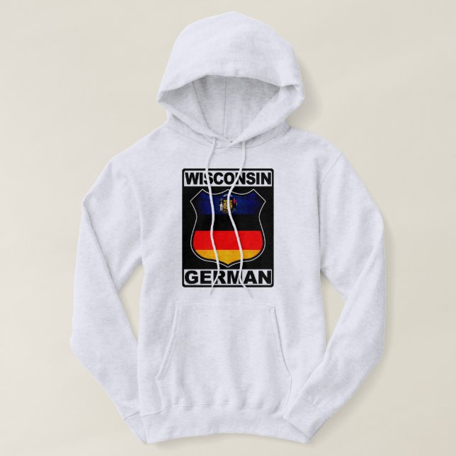 Wisconsin, deutscher Amerikaner Hoodie (Design vorne)
