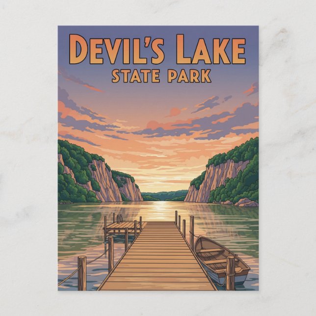 Wisconsin Devil's Lake Staat Park Travel Postkarte (Vorderseite)