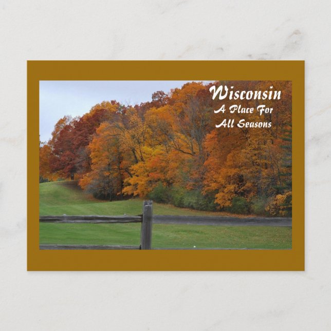 Wisconsin, ein Ort für... Postkarte (Vorderseite)