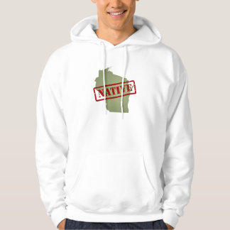 Wisconsin-Eingeborener mit Wisconsin-Karte Hoodie