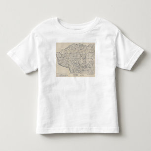 Wisconsin-Fahrrad-Straßenkarte 8 Kleinkind T-shirt