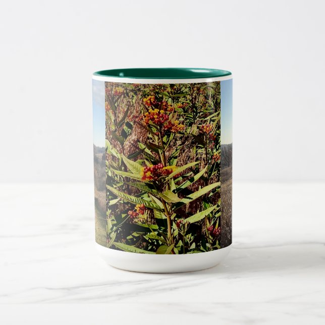 Wisconsin Fall Wildblume und Field Coffee Tasse (Mittel)