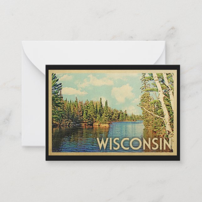 Wisconsin-flache Note-Karte Mitteilungskarte (Vorderseite)
